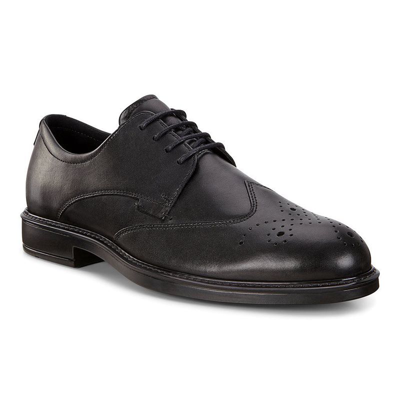 Men Business Ecco Vitrus Iii - Derby Black - India ASGKDY102